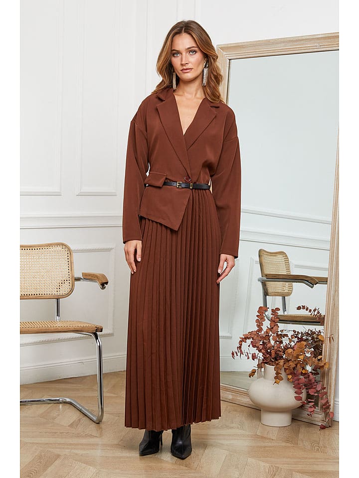 Joséfine Sukienka "Jaune" w kolorze jasnobrązowym rozmiar: M