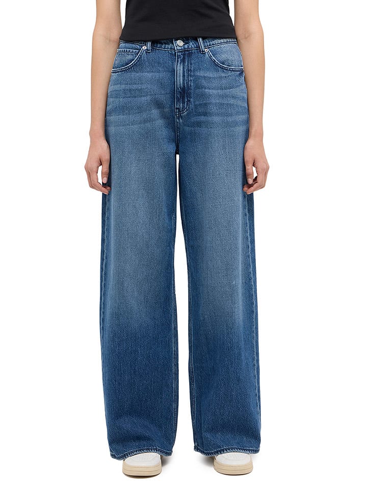 Mustang Dżinsy "Luise" - Wide Leg - w kolorze niebieskim rozmiar: W33/L34