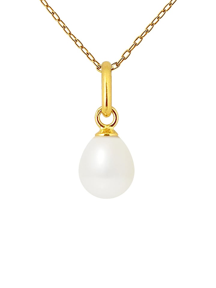 Pearline Pozłacany naszyjnik z perłą - dł. 42 cm rozmiar: onesize