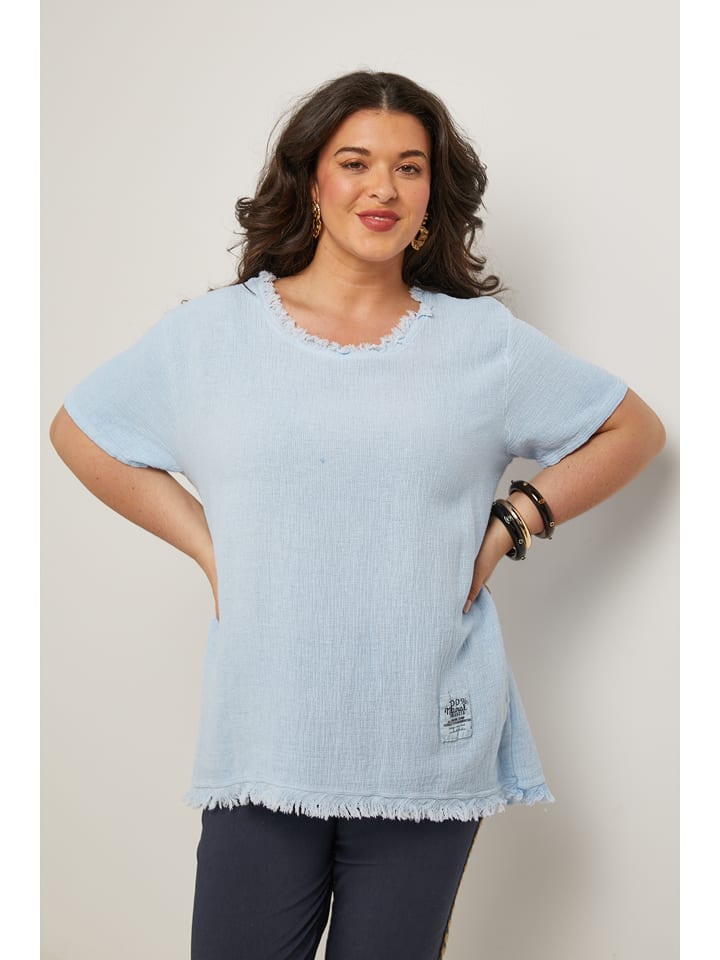 Curvy Lady Bluzka w kolorze błękitnym rozmiar: 48/50