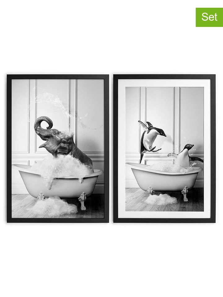 little nice things Druki artystyczne (2 szt.) w ramce - 30 x 40 cm rozmiar: onesize