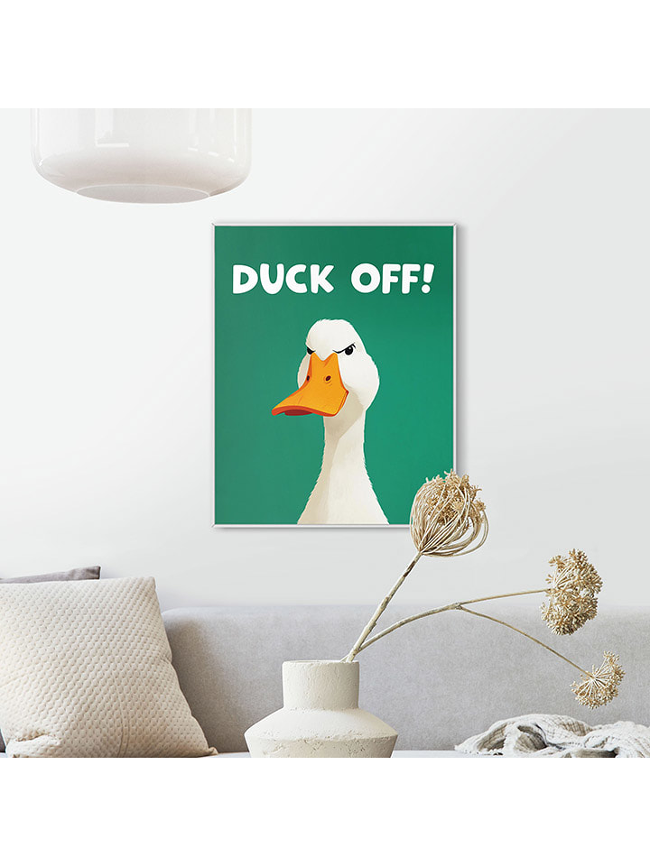 Orangewallz Druk artystyczny "What The" w ramce rozmiar: 40x50 cm