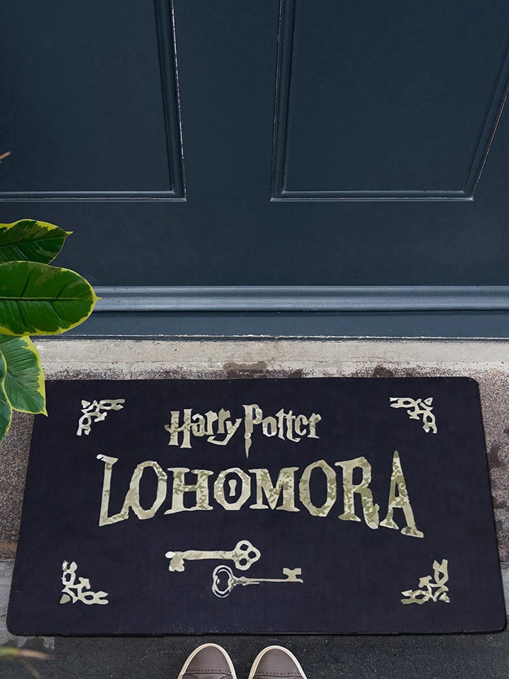 ABERTO DESIGN Wycieraczka "Lohomora" w kolorze czarnym ze wzorem rozmiar: 40x60 cm