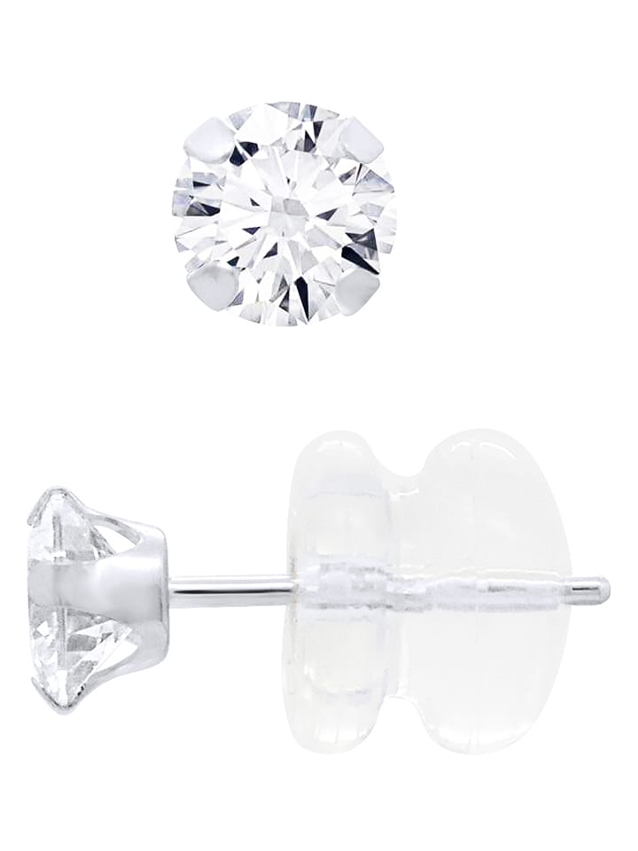 DYAMANT Złote kolczyki-wkrętki z cyrkoniami rozmiar: onesize