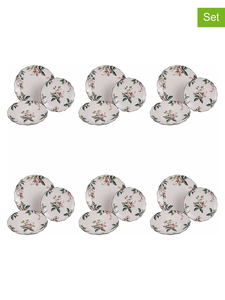 Villa d´Este 18-częściowy zestaw w kolorze biało-zielonym rozmiar: onesize