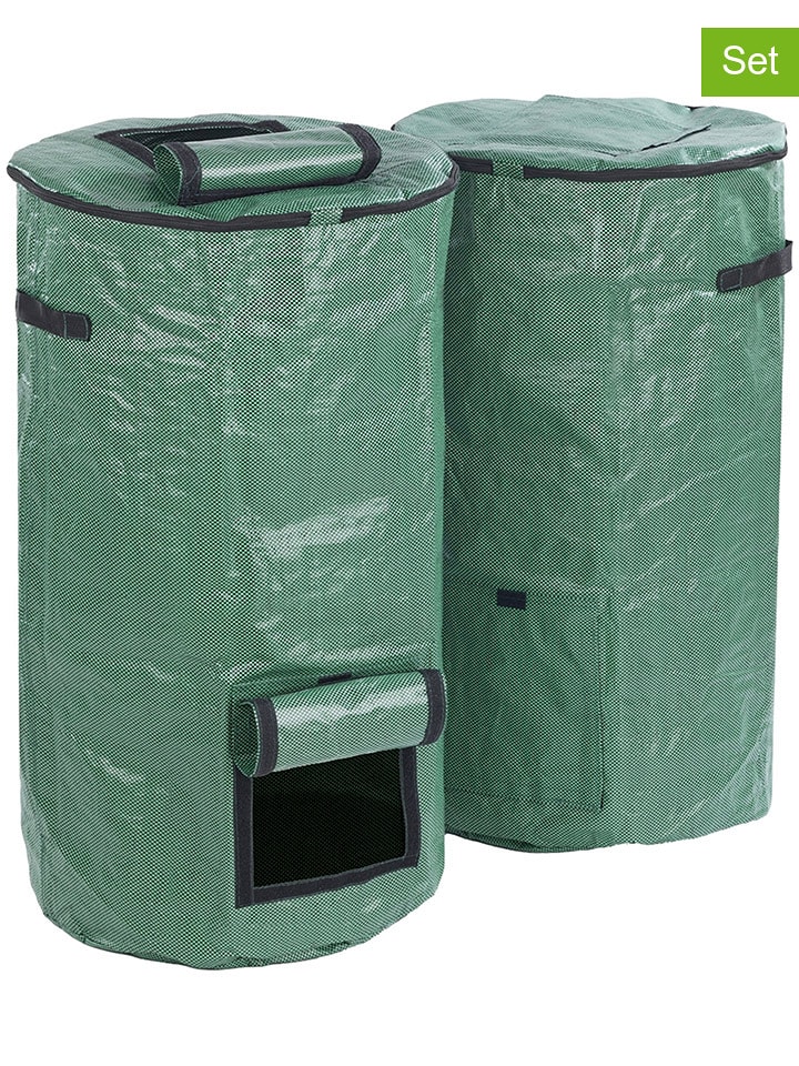 Wenko Worki (2 szt.) w kolorze zielonym na kompost - 2x 125 l rozmiar: onesize