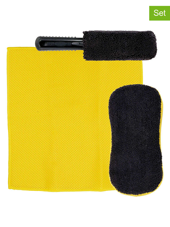 Dunlop 3-częściowy zestaw w kolorze czarno-żółtym do samochodu rozmiar: onesize