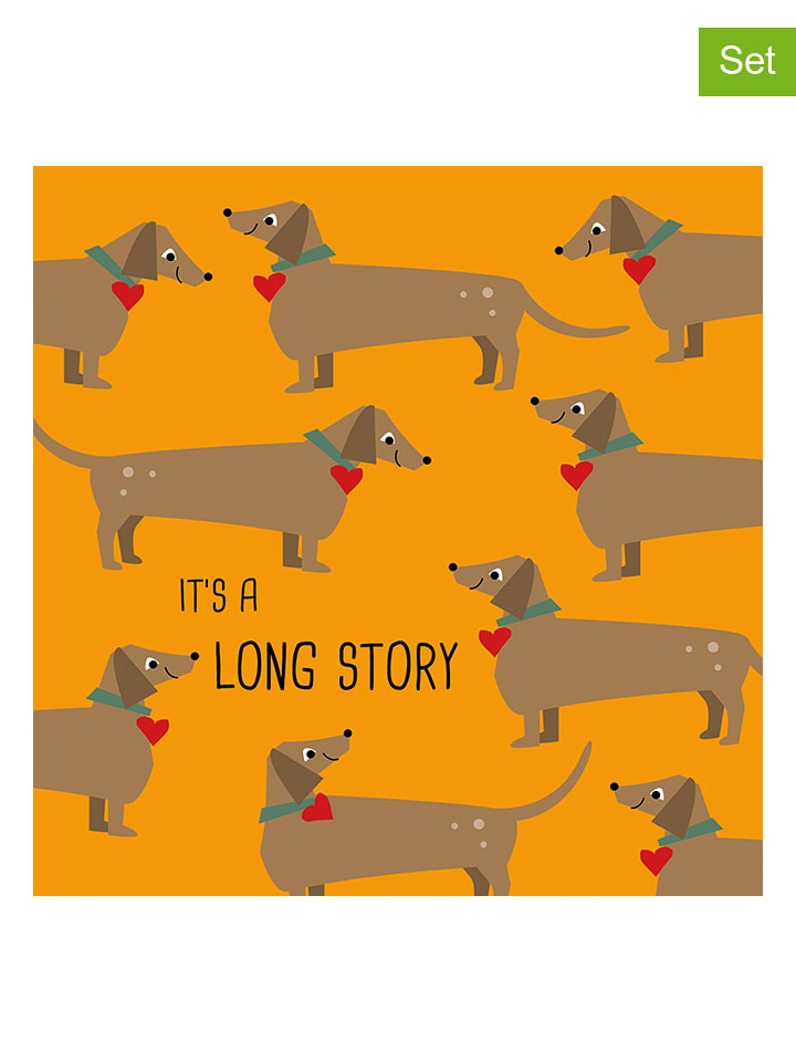 ppd Serwetki (40 szt.) "Long Story" w kolorze pomarańczowo-jasnobrązowym rozmiar: onesize