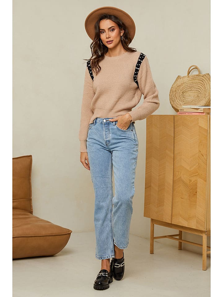 Soft Cashmere Sweter w kolorze jasnobrązowym rozmiar: 38/40