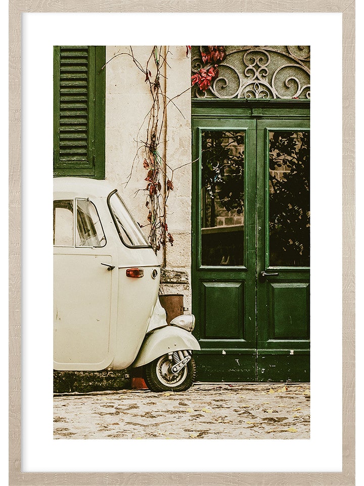 Ars Longa Druk artystyczny "Retro street corner" w ramce rozmiar: 50x70 cm