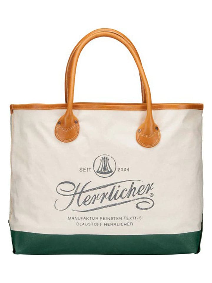 Herrlicher Shopper bag w kolorze kremowym - 63 x 40 x 20 cm rozmiar: onesize