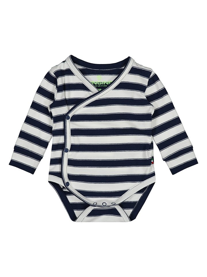 Vingino Body w kolorze niebiesko-białym rozmiar: 68