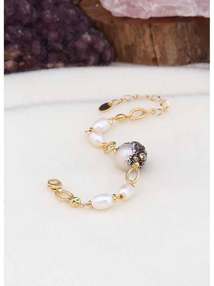 L'Atelier de Gaia Pozłacana bransoletka z perłami rozmiar: onesize