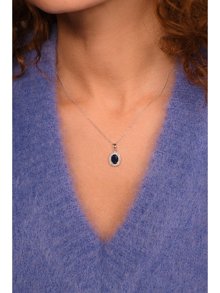 OR ÉCLAT Złota zawieszka "Soleil Bleu" z kamieniami szlachetnymi rozmiar: onesize