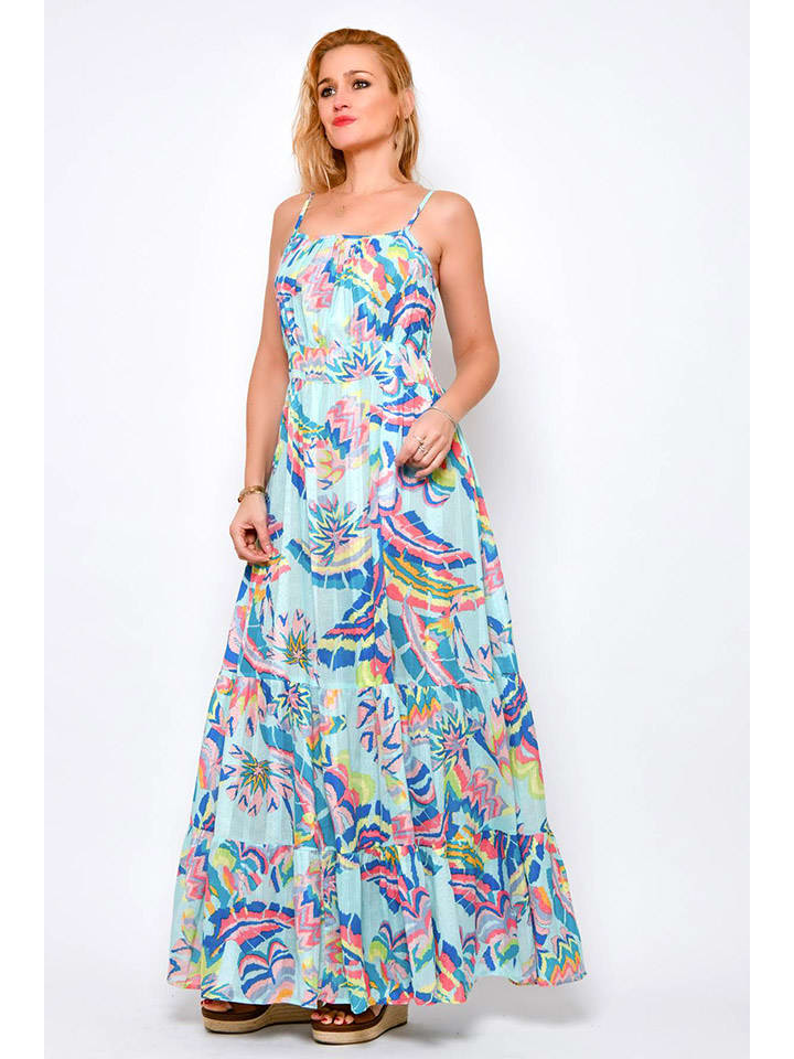 H.H.G. Sukienka w kolorze błękitnym ze wzorem rozmiar: L