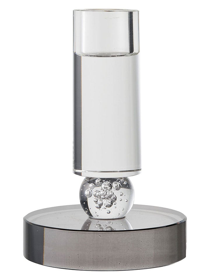 House Nordic Świecznik w kolorze szaro-białym - wys. 13 x Ø 9 cm rozmiar: onesize