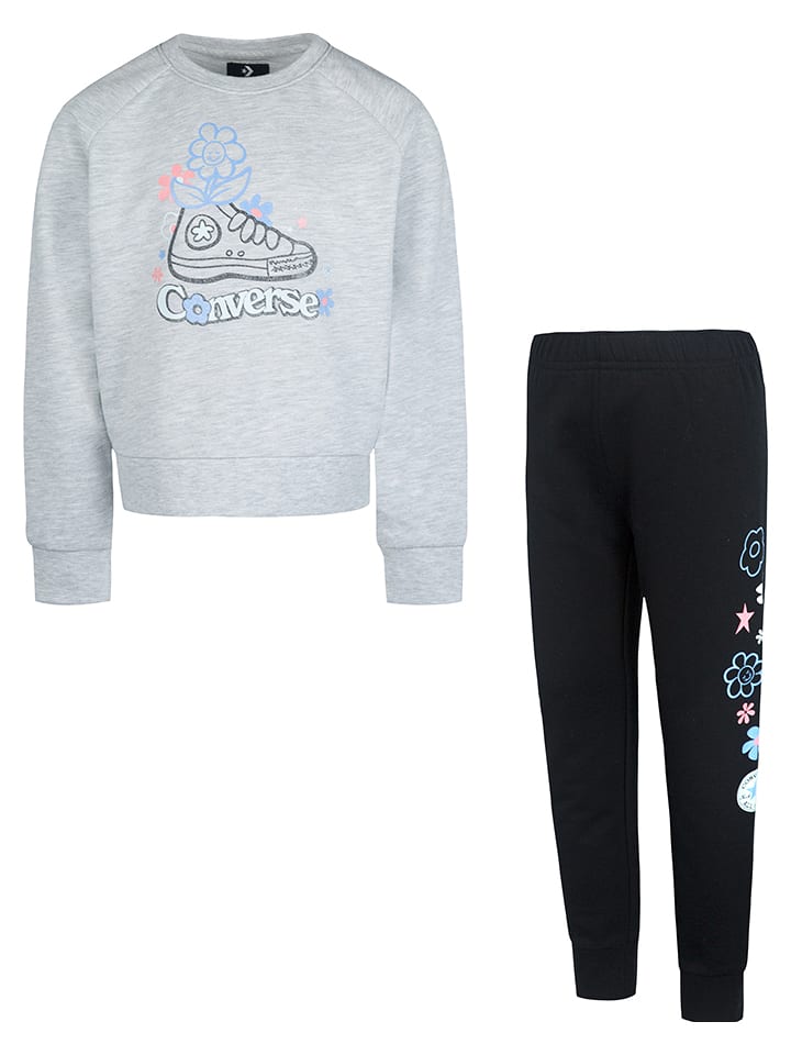 Converse 2-częściowy zestaw w kolorze szaro-czarnym rozmiar: 74/80