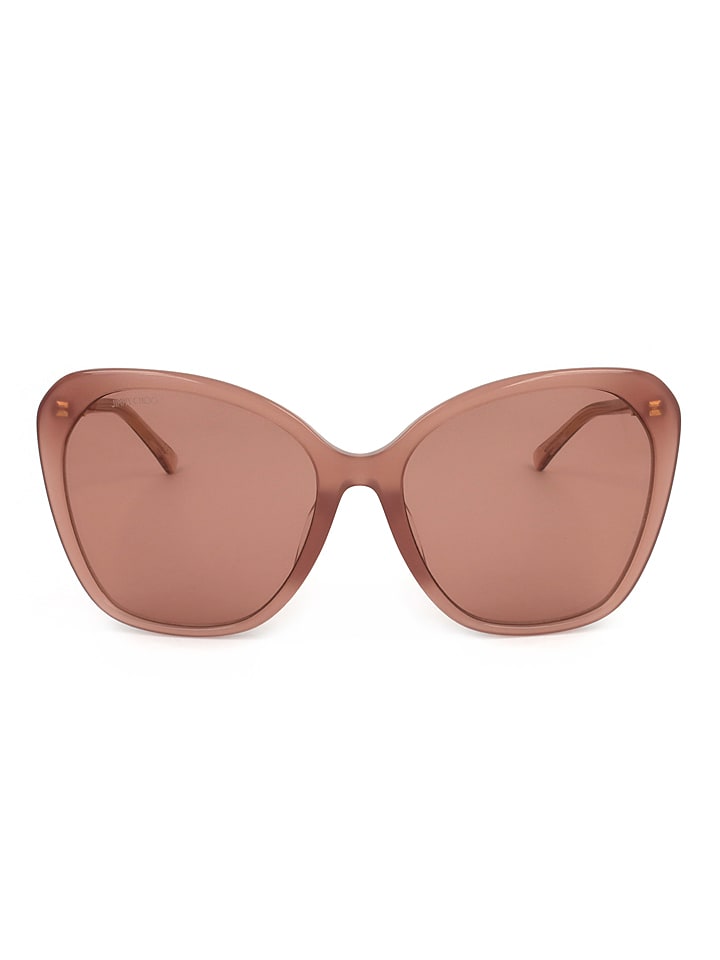 Jimmy Choo Damskie okulary przeciwsłoneczne w kolorze jasnobrązowym rozmiar: 59