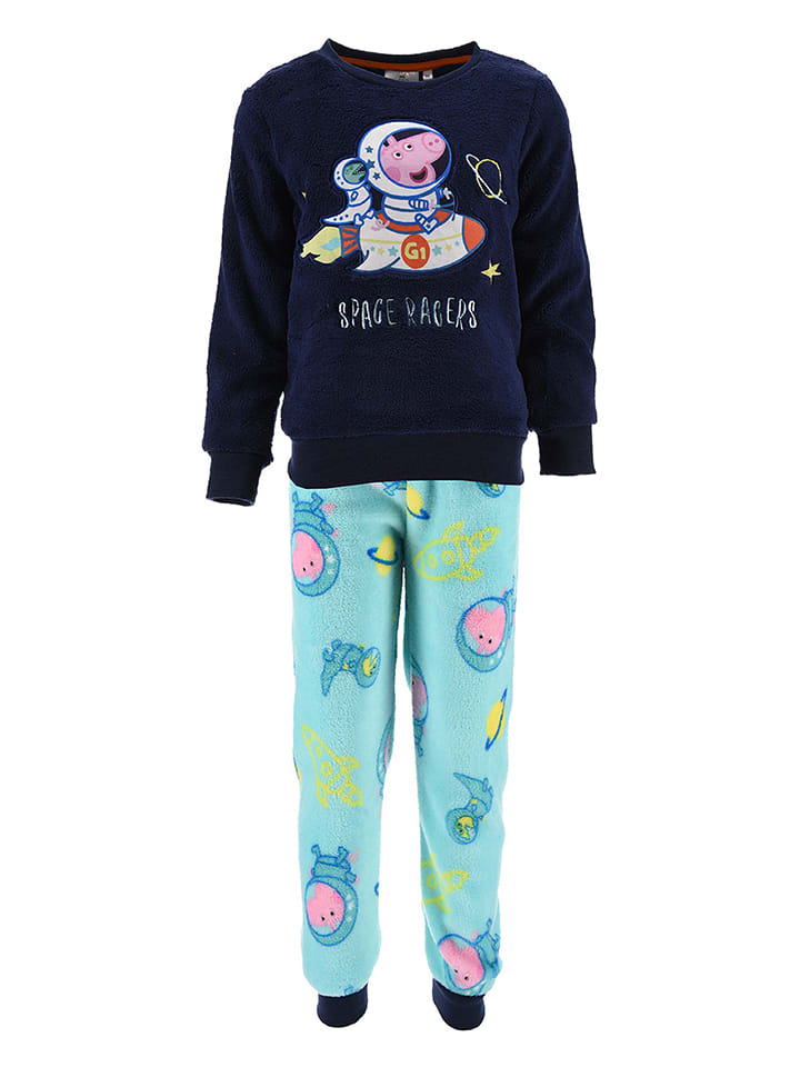 Peppa Pig Piżama "Świnka Peppa" w kolorze granatowo-turkusowym rozmiar: 110