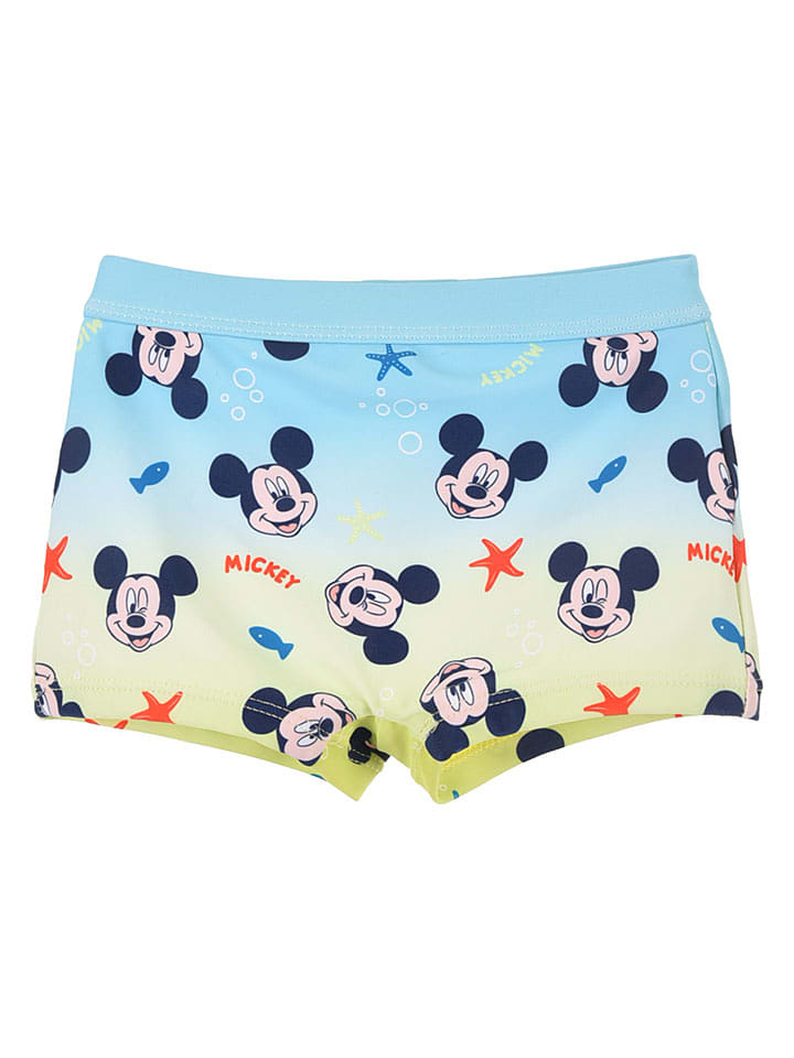 Disney Mickey Mouse Kąpielówki "Myszka Miki" w kolorze błękitno-zielonym rozmiar: 86