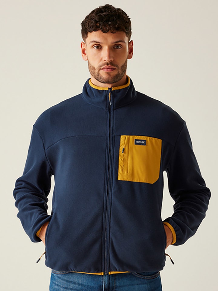 Regatta Kurtka polarowa "Frankie" w kolorze granatowo-żółtym rozmiar: L