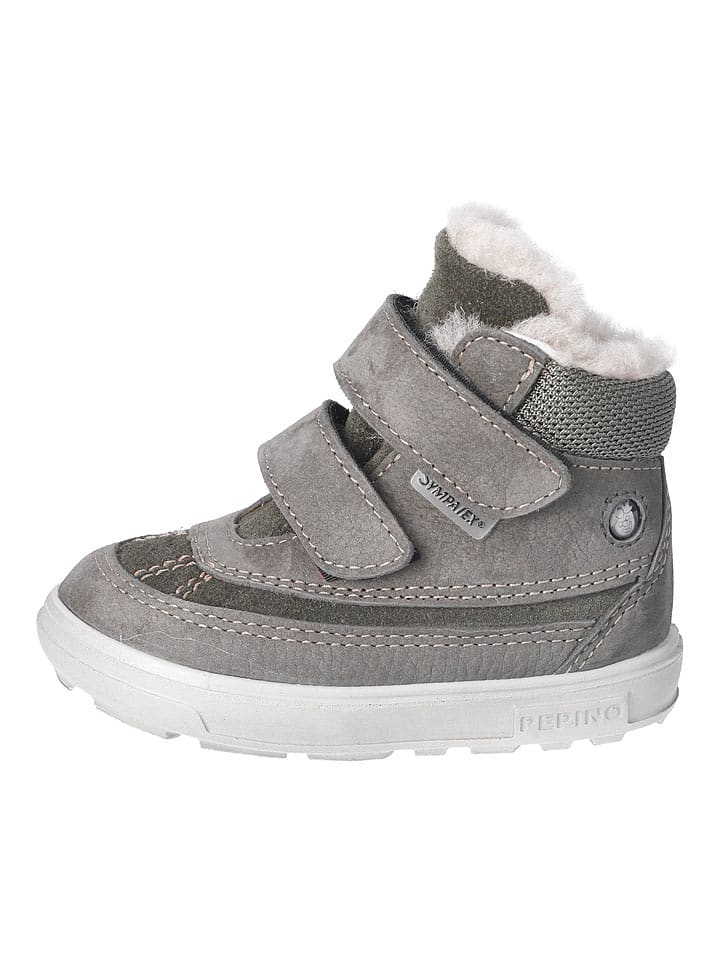 PEPINO Skórzane botki zimowe "Pedro" w kolorze szarym rozmiar: 23