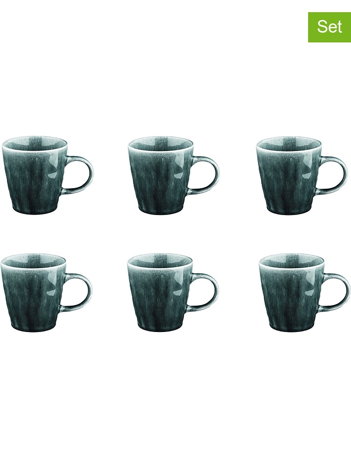 Björn Kubki (6 szt.) "Moon" w kolorze zielono-niebieskim do kawy - 400 ml rozmiar: onesize