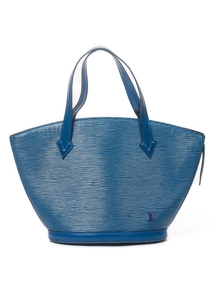 Louis Vuitton Skórzana torebka "St-Jacques PM" w kolorze niebieskim - 23 x 24 x 10 cm rozmiar: onesize