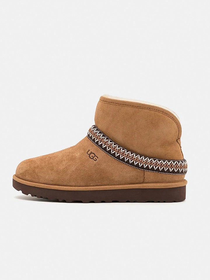 UGG Skórzane botki "Crescent" w kolorze jasnobrązowym rozmiar: 37