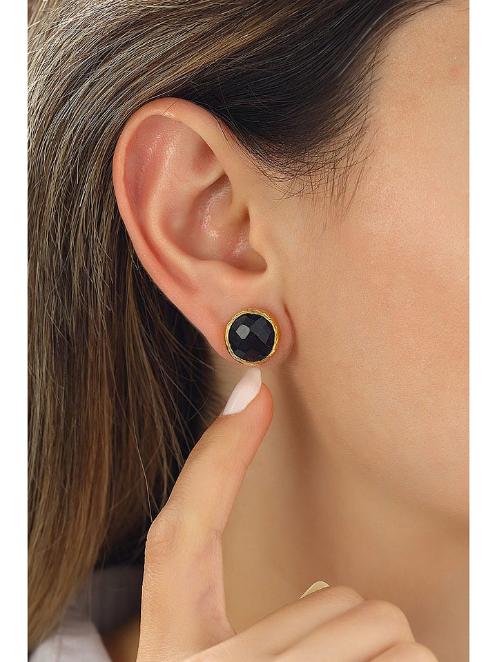 L'Atelier de Gaia Pozłacane kolczyki-wkrętki z ametystem rozmiar: onesize