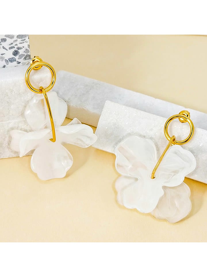 LA CHIQUITA Pozłacane kolczyki-wkrętki "Petals of Love" rozmiar: onesize