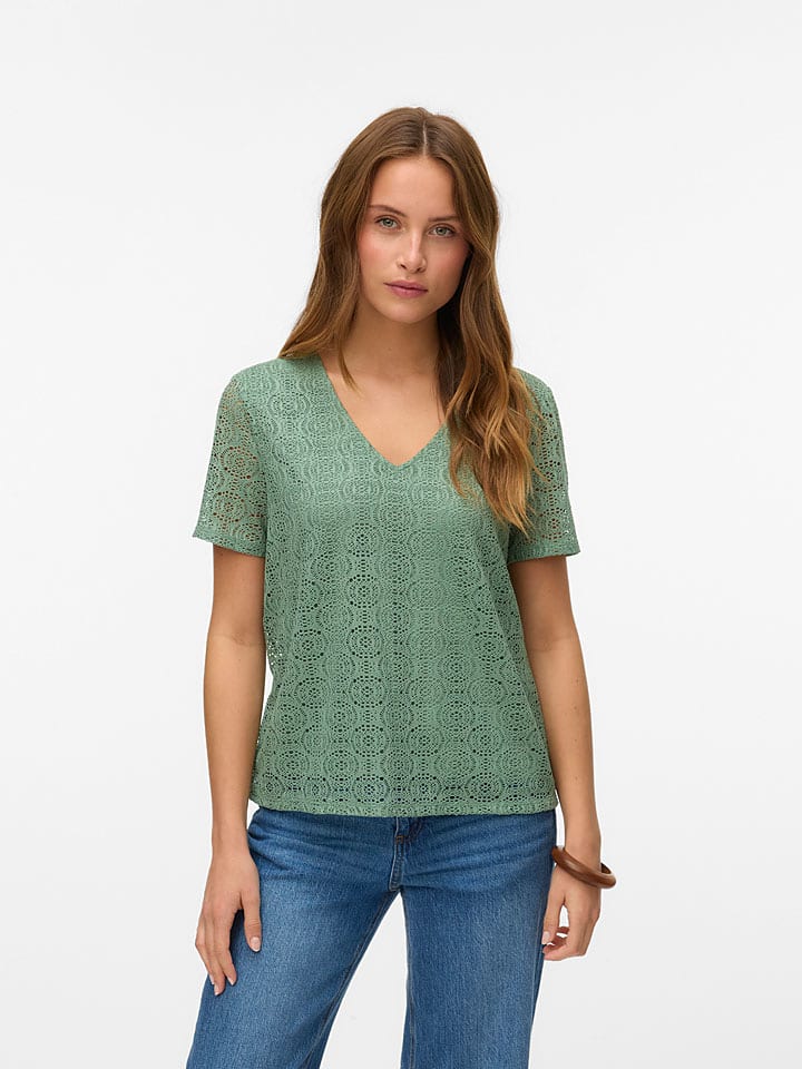 Vero Moda Bluzka w kolorze zielonym rozmiar: L
