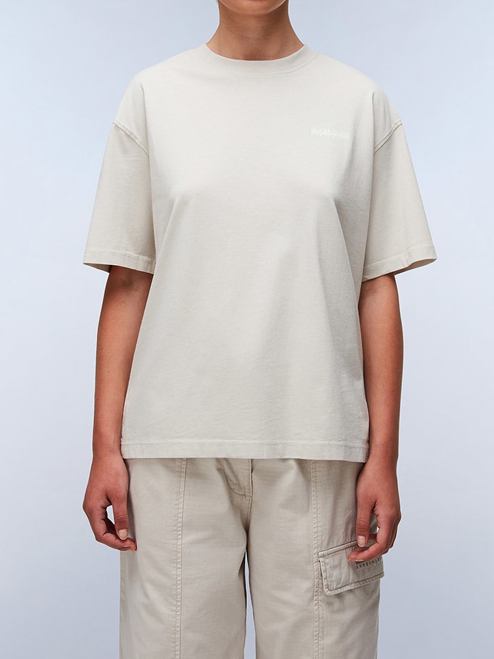 Napapijri Koszulka w kolorze kremowym rozmiar: XS