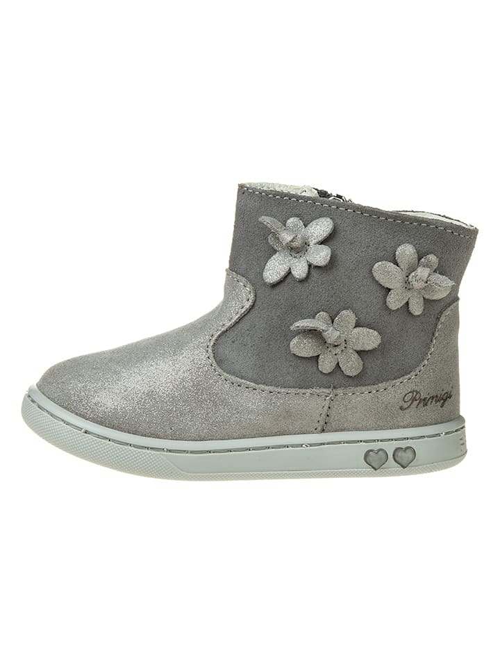 Primigi Skórzane botki w kolorze szarym rozmiar: 24