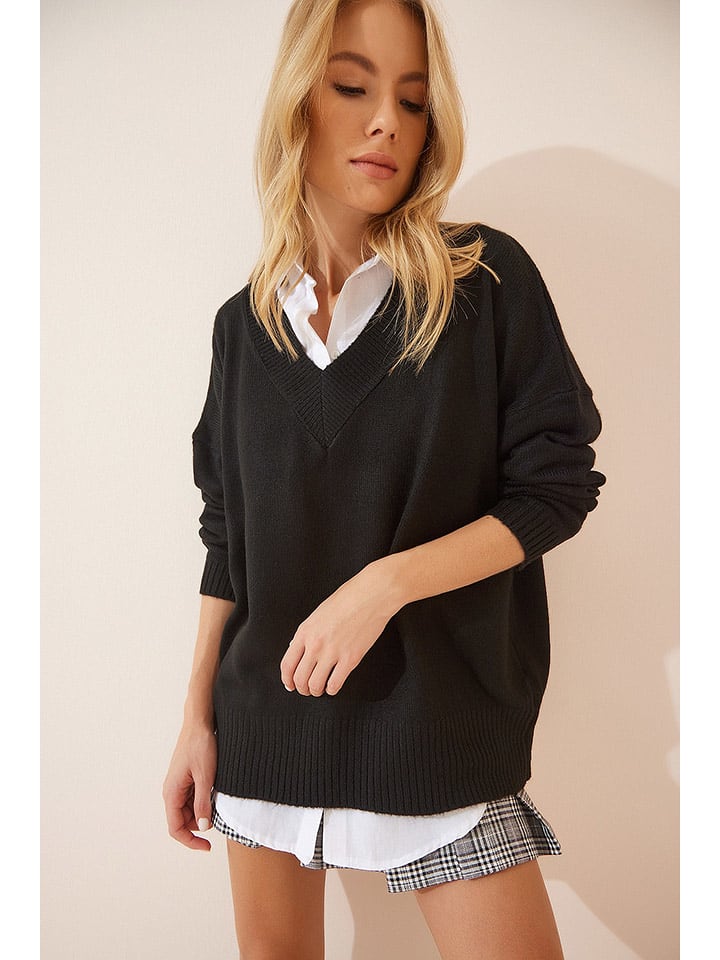 Happiness Istanbul Sweter w kolorze czarnym rozmiar: onesize