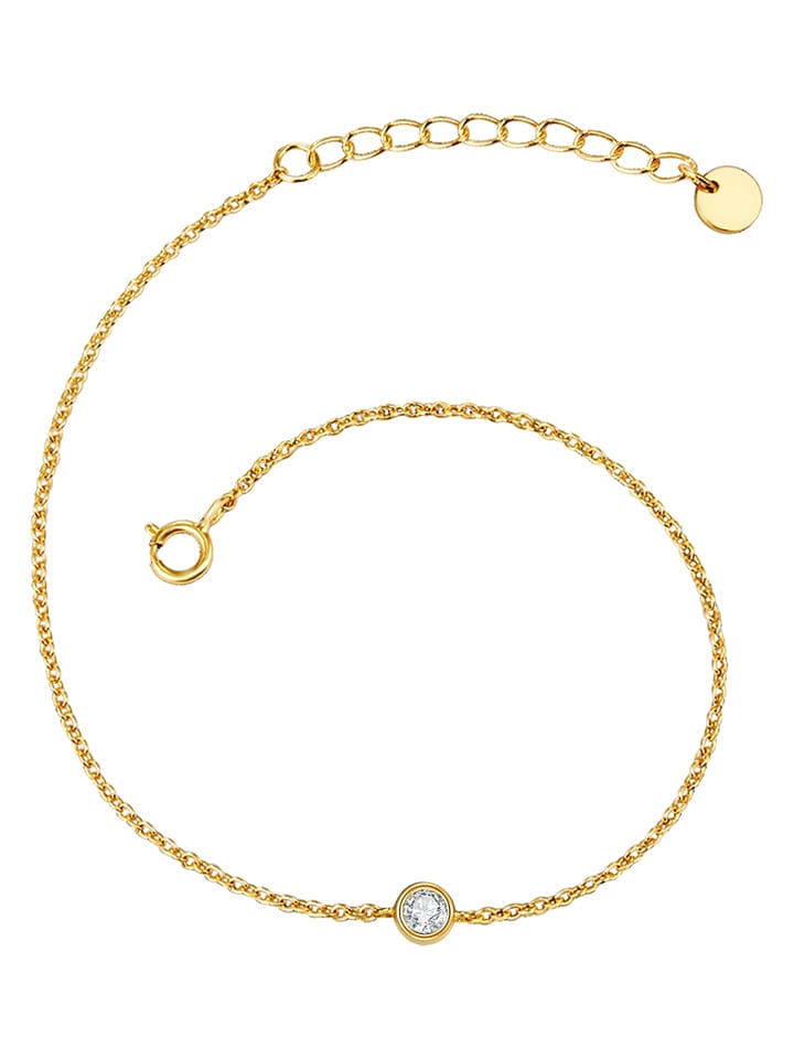 Lulu & Jane Pozłacana bransoletka z cyrkonią rozmiar: onesize