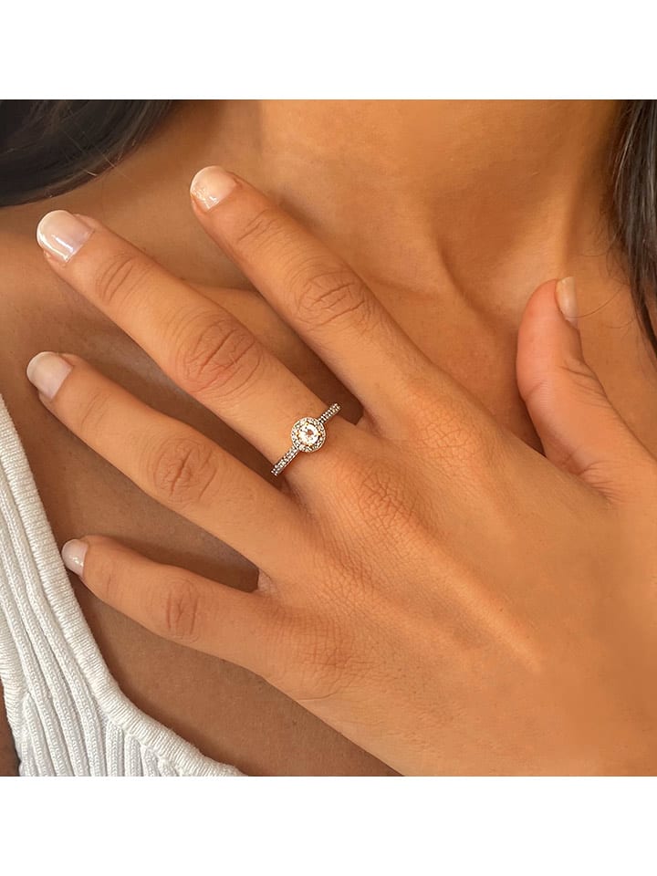 OR Carats Złoty pierścionek z diamentem i kamieniem szlachetnym rozmiar: 52