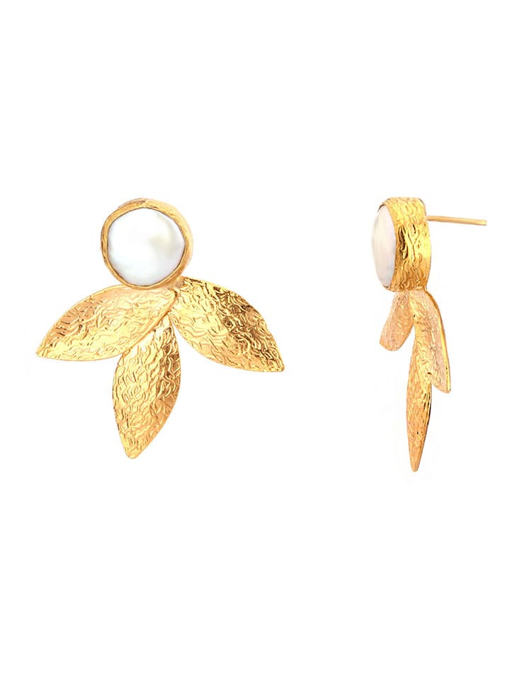 L'Atelier de Gaia Pozłacane kolczyki-wkrętki z perłami rozmiar: onesize