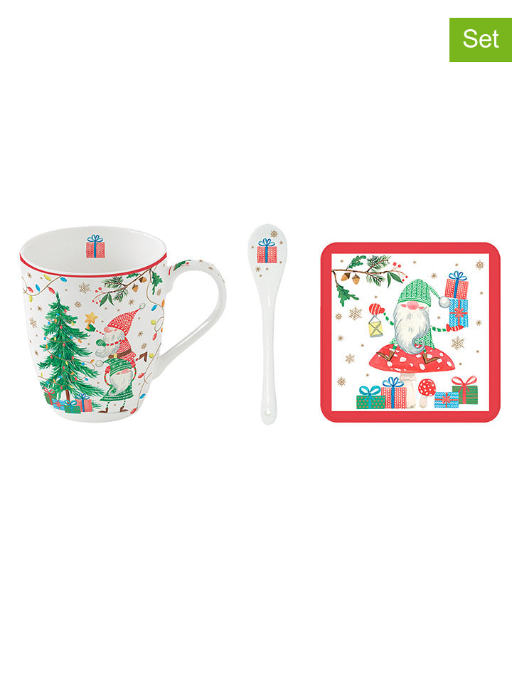 Easy Life 2-częściowy zestaw "Ready for Christmas" w kolorze biało-zielono-czerwonym rozmiar: onesize