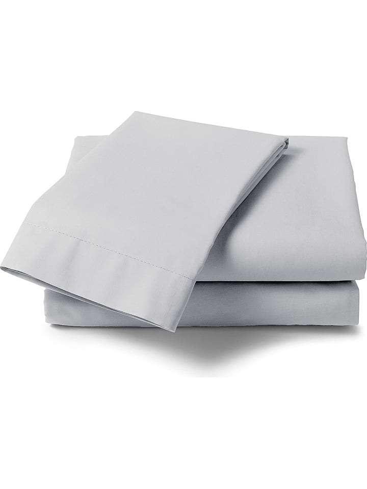 Heckett Lane Prześcieradło satynowe "Elementi" w kolorze szarym rozmiar: 160x290 cm