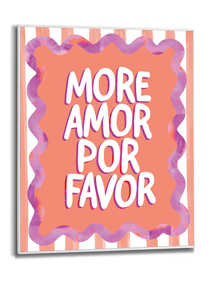 Orangewallz Druk artystyczny "More Amor" w ramce rozmiar: 40x50 cm
