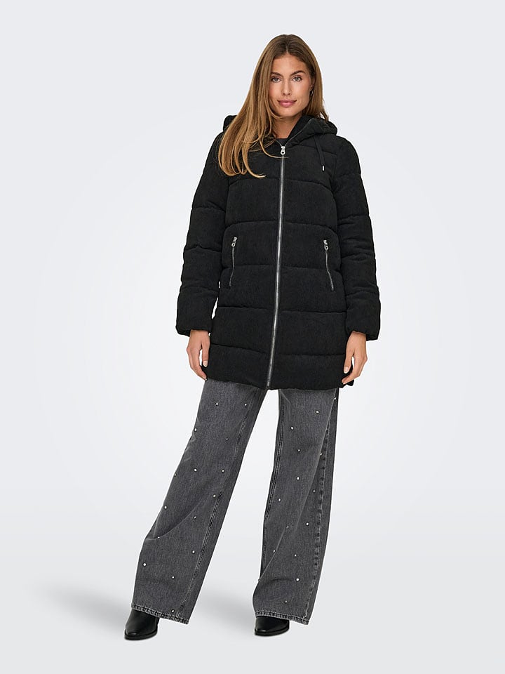 ONLY Płaszcz pikowany w kolorze czarnym rozmiar: L