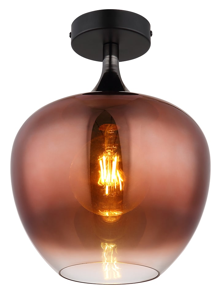 Globo lighting Lampa sufitowa w kolorze czarno-brązowym - wys. 31,5 x Ø 24 cm rozmiar: onesize