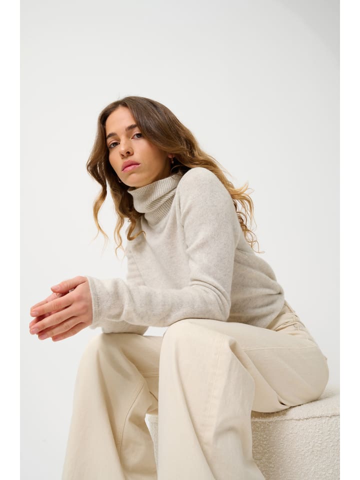 AUTHENTIC CASHMERE Kaszmirowy golf "Fornet" w kolorze kremowym rozmiar: XXL