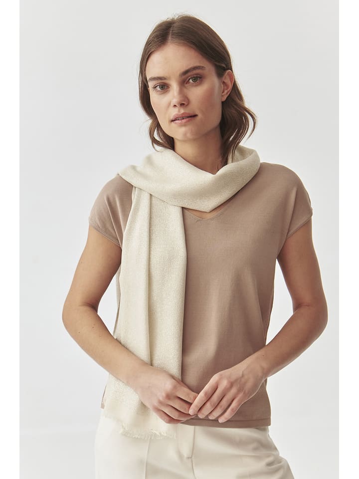 TATUUM Szal w kolorze kremowym - 185 x 79 cm rozmiar: onesize