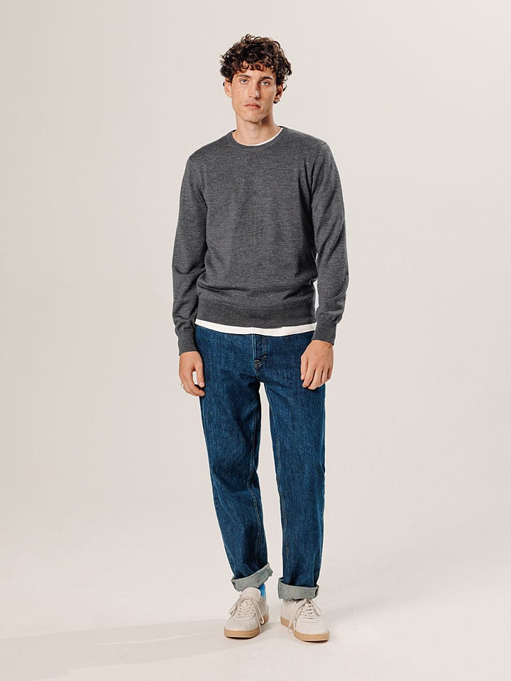 Rodier Wełniany sweter w kolorze szarym rozmiar: XL