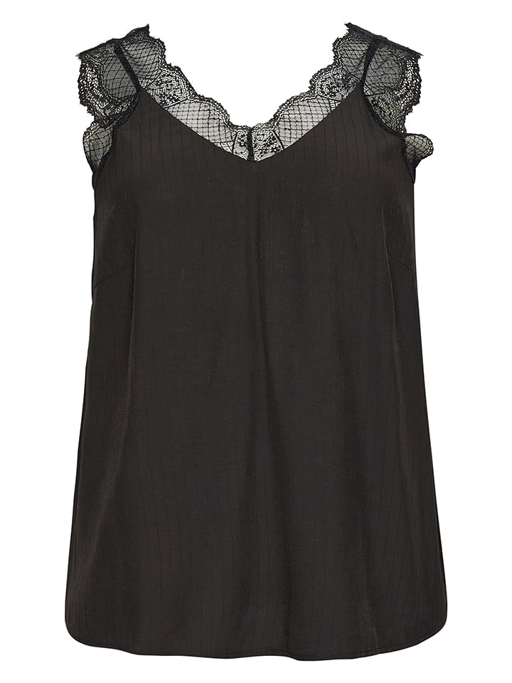 KAFFE curve Top w kolorze czarnym rozmiar: 46