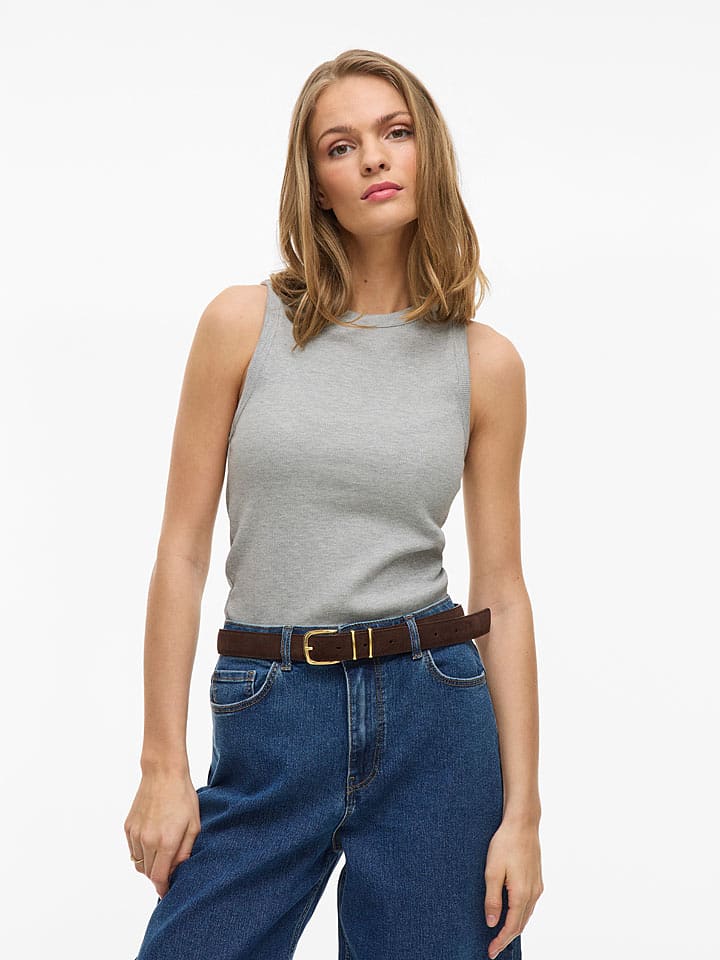 Vila Top "Sola" w kolorze szarym rozmiar: XS