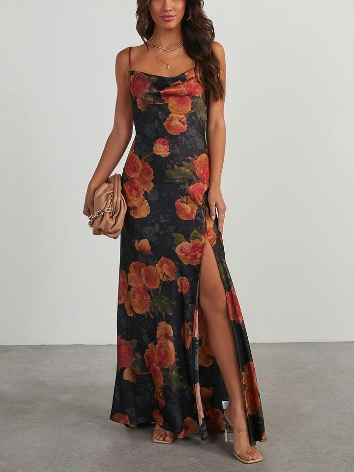 LA Angels Sukienka w kolorze czarno-pomarańczowym rozmiar: M