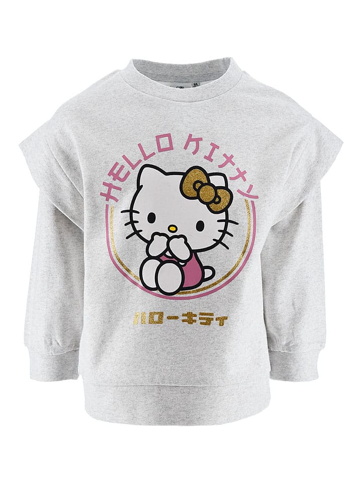 Hello Kitty Bluza "Hello Kitty" w kolorze jasnoszarym rozmiar: 104